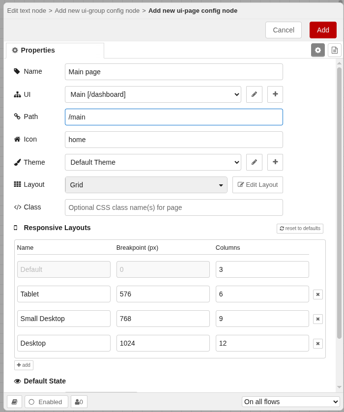 Konfigurasi UI Page